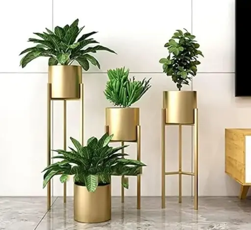 Stylish and Functional Indoor and Outdoor Plant Containers | Enhance Your Green Space with Durable and Trendy Planters Set of 3